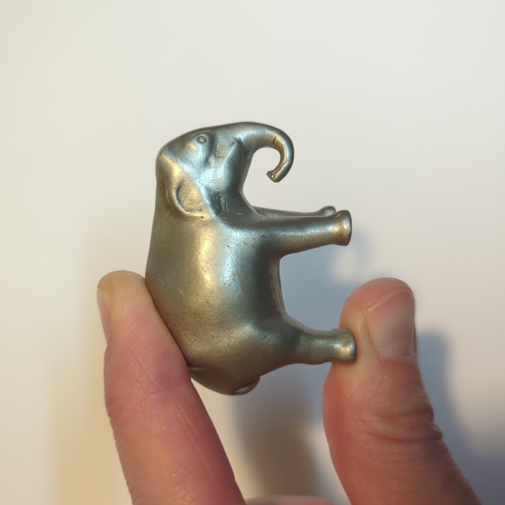 Miniature Selangor Pewter Elephant Figurine